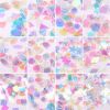 1Box Nail art sequins 12 grid box decoration magic blue transparent mermaid sequins